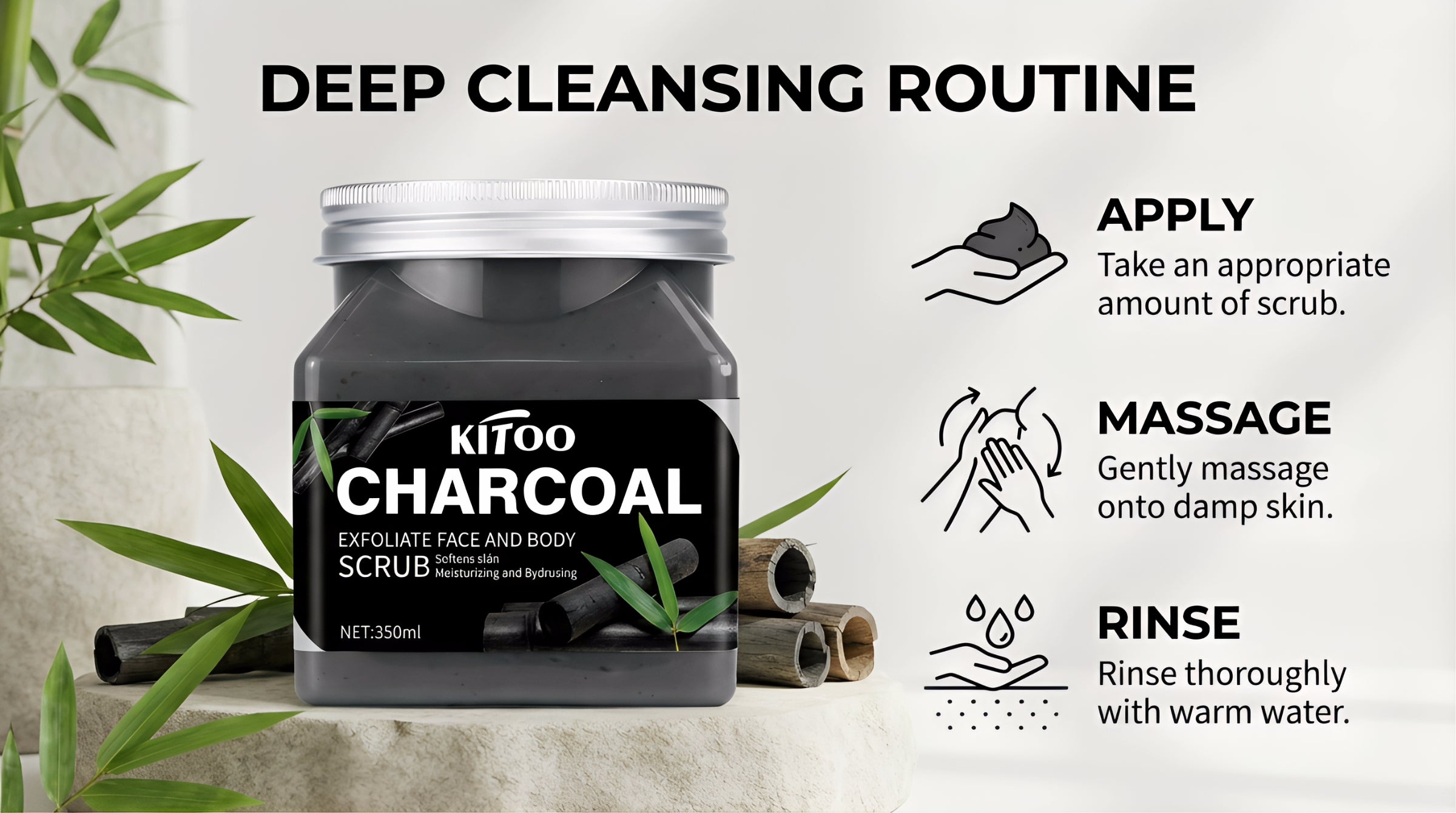 Bamboo Charcoal Body Scrub